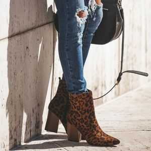 Huntress Leopard Pointed Bootie